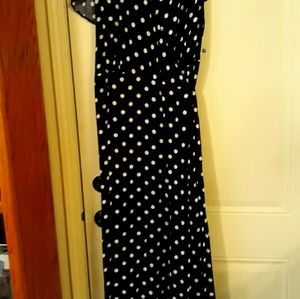 Polka dot wrap dress